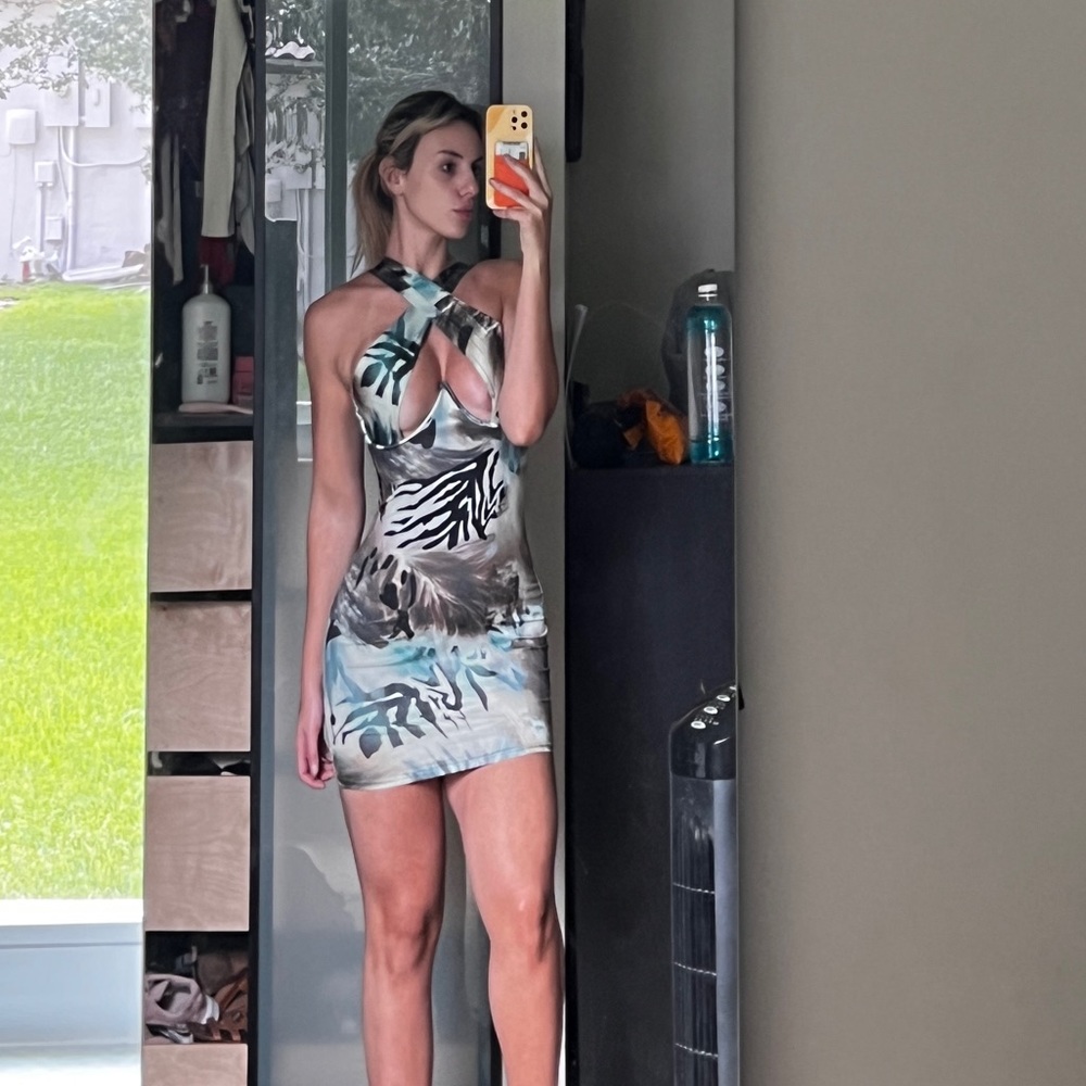 SHEIN cross neck dress